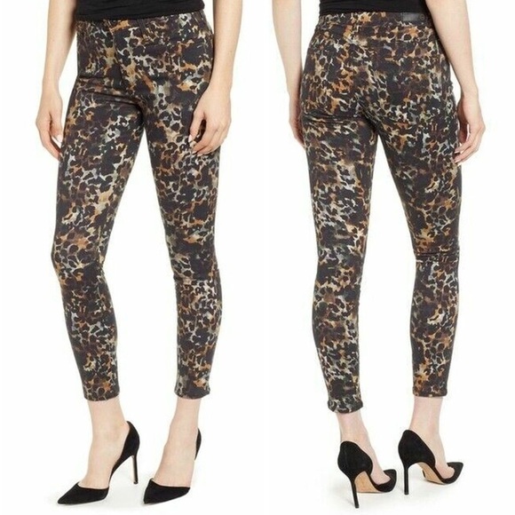 AG Adriano Goldschmied high rise Farrah ankle skinny camo leopard jeans 25 Nwt - Picture 1 of 12